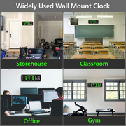 13-inch digital wall clock with temperature and date – product image 9