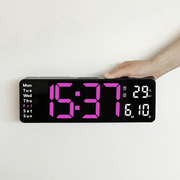 13-inch digital wall clock with temperature and date – product image 5