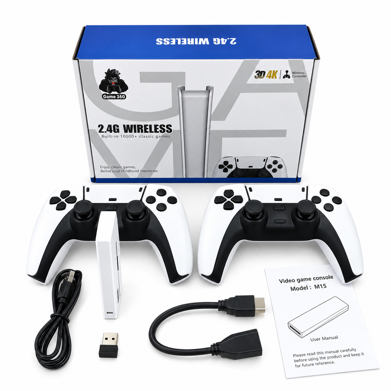 RetroStick Gaming Console – 40.000 klassische Spiele mit zwei kabellosen Controllern