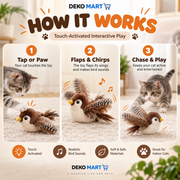 interactive flapping bird cat toy – product image 5